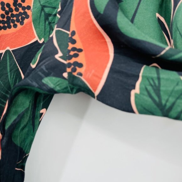 Smash‎ + Tess X The Birds Papaya Power Pajama Set Size M Black Green Satin - Picture 12 of 16